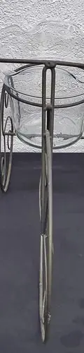 Porta Maceta Triciclo Bicicleta Metalico Con Maceta Vidrio Gris Oscuro Triciclo Bicicleta Porta Maceta Metálico Con Maceta Vidrio — Decoración vintage (foto 5)