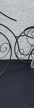 Porta Maceta Triciclo Bicicleta Metalico Con Maceta Vidrio Gris Oscuro Triciclo Bicicleta Porta Maceta Metálico Con Maceta Vidrio — Decoración vintage (foto 7)