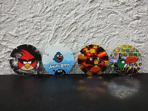 4-pack Tazos Angry Birds Space Y Clásico 2013 Sabritas — Coleccionables vintage, años NOW