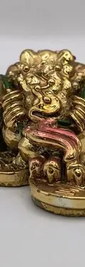 Figura Rana De La Abundancia Dorada Vintage De Resina 3.7cm Dorado — Coleccionables vintage (foto 6)