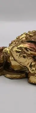 Figura Rana De La Abundancia Dorada Vintage De Resina 3.7cm Dorado — Coleccionables vintage (foto 7)