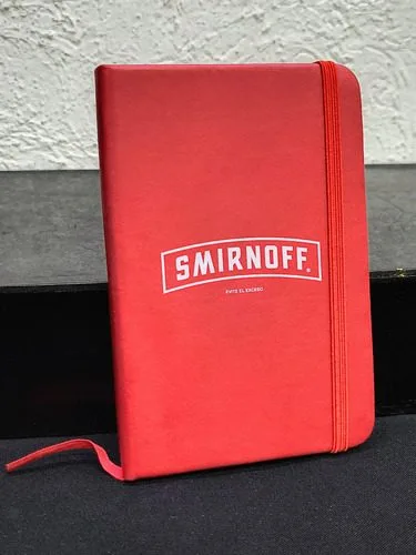 Promocional Smirnoff Mini Cuadernillo Rayas Rojo Original — vintage México