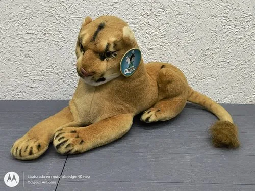 Peluche De Leona Felino Hembra Con Sonido Mi Angelito 37cm Marrón Claro — Coleccionables vintage