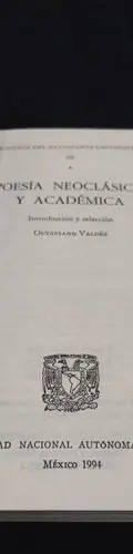Poesía Neoclásica Y Académica Octaviano Valdés No 69 Unam — Coleccionables vintage, años 90s (foto 4)