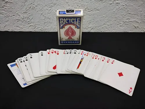 Baraja Mazo Cartas Póker Bicycle Standard Usa Usado Original Azul Con Blanco Bicicleta Español/inglés — Coleccionables vintage