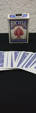 Baraja Mazo Cartas Póker Bicycle Standard Usa Usado Original Azul Con Blanco Bicicleta Español/inglés — Coleccionables vintage (foto 2)