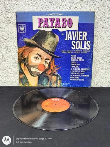 Disco Lp Acetato Javier Solis - Payaso 1965 Cbs México Edición Limitada — Audio vintage, años 60s
