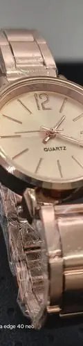 Reloj Para Dama T-selling Fashion Stainless Steel Quartz Dorado Rosado