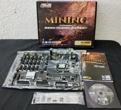 Mother Board Mineria Asus B250 Mining Expert 19 Slot Hdmi  Negro
