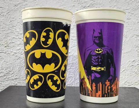 Pepsi-vasos Vintage Batman 2-pack Retro 90's Con Detalle Negro
