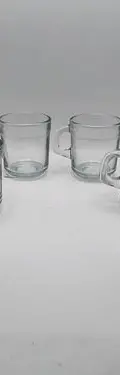 Juego 6 Tazas Lizas De Vidrio Transparente 275ml Transparente Taza Lisa De Vidrio — Decoración vintage