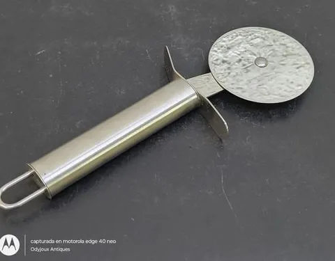 Cortador Rueda Para Pizza De Acero Inoxidable De Lujo Plateado