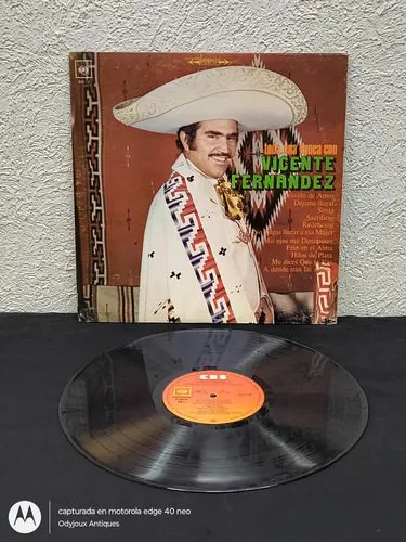 Disco Lp Acetato Toda Una Época Con Vicente Fernández 1973 Edición Limitada