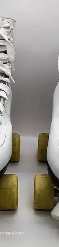 Patines Chicago Pro Star Vintage Cuádruples 70's Talla 10us L 57 Mm Blanco