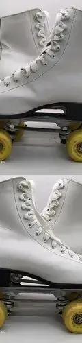 Patines Chicago Pro Star Vintage Cuádruples 70's Talla 10us L 57 Mm Blanco