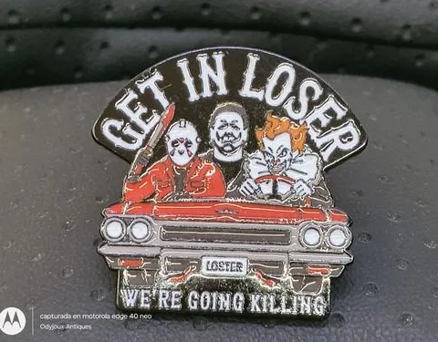 Pin/broche Get In Loser We're Going Killing Terror 2.7cm Negro Pin/broche Metal Get In Loser We're Going Killing Jason Eso Terror Metal 2.7cm