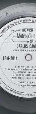 Disco Lp Carlos Campos Y Su Orquesta Los Fabulosos 20's — Audio vintage, años 50s (foto 6)