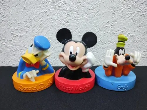 Figuras Mickey Goofy Y Donald Disney Tapas Vasos Original — Coleccionables vintage