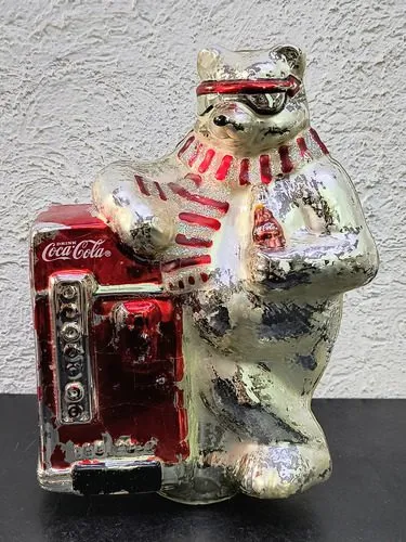 Figura Oso Polar Coca Cola De Vidrio Mercury 1998 Vintage