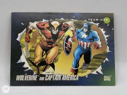 Tarjeta Wolverine And Captain America #75 Impel Marvel 1992 — Coleccionables vintage, años 90s