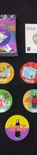 Tazos Coca Cola 5-pack Sobre Abierto Retro 1995 Original #3 — Coleccionables vintage, años 90s