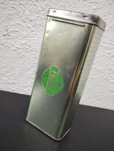 Caja De Lata Para Reloj Fossil Vacia De Metal Coleccionable Plateado — Coleccionables vintage