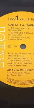 Disco Lp Vinilo Amalía Mendoza Canta La Tariacuri Rca 1958 — Audio vintage, años 50s (foto 7)