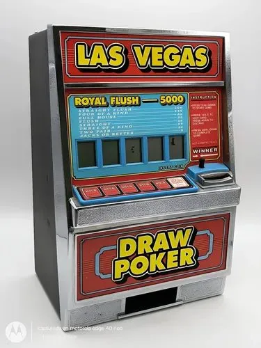 Máquinita De Póker Las Vegas Royal Flush 5000 Retro 1991 Negro Máquina De Póker Las Vegas Royal Flush 5000 Retro 1991 No Funciona Inglés