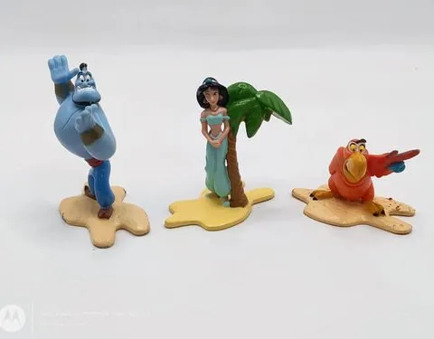 Lote Figuras Aladdin Kelogg's Disney 3pz Retro De Los 90's