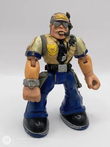 Policía Fisher P. Rescue Heroes Night Patrol Sergeant Mattel — Coleccionables vintage, años 90s
