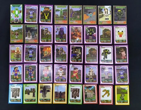 Set Lote De Tarjetas Cartas Minecraft De Colección 185-pack