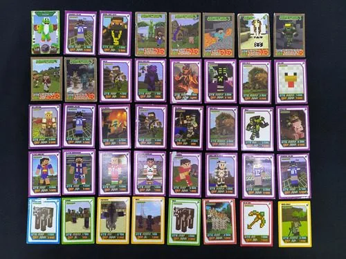 Set Lote De Tarjetas Cartas Minecraft De Colección 185-pack — Coleccionables vintage, años NOW