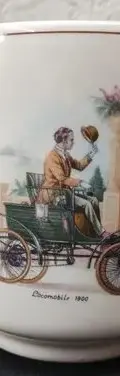 Taza Ceramica Vintage Antigua Locomobile 1900 Usada — Decoración vintage