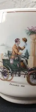 Taza Ceramica Vintage Antigua Locomobile 1900 Usada — Decoración vintage (foto 2)