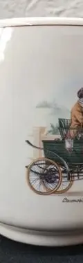 Taza Ceramica Vintage Antigua Locomobile 1900 Usada — Decoración vintage (foto 3)