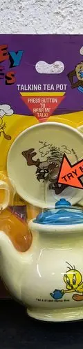 Juego De Té Looney Tunes Talking Tea Chilton Toys 1995 Retro Amarillo — Decoración vintage, años 90s (foto 2)