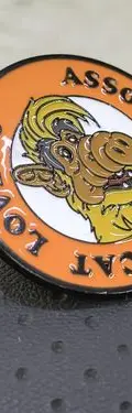 Pin/broche Metalico Animado Alf Cat Lovers Asociation 3.4cm Naranja Alf Cat Lovers Asociation — Coleccionables vintage (foto 2)