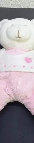 Oso Blanco De Peluche Con Pijama Mameluco Rosa Usado Rosa — Coleccionables vintage, años 90s (foto 6)