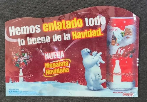 Afiche/publicidad Coca Cola Megalata Navideña Año 2006 10cm — Coleccionables vintage, años NOW