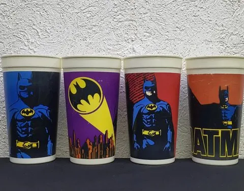 Pepsi-vasos Vintage Batman 4-pack Retro 90's Original