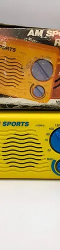 Radio Sports Am Portátil Mod. H-103 En Caja Vintage 80's Amarillo — Audio vintage, años 80s