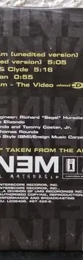 Cd Eminem - The Way I Am - Single 2000 Aftermath Ent. Usa  Estándar — Audio vintage, años NOW (foto 4)