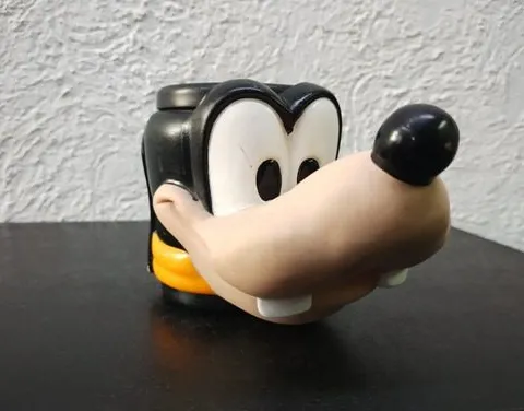Taza De Vinil Goofy Disney Aplausse 90's Vintage Original Negro Goofy Tribilin Disney