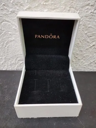 Caja/estuche Especial Para Anillos Pandora Re-pro Usada  Blanco