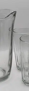 Juego De Jarra Y Vasos Crisa De Vidrio 5pz En Caja Transparente — Decoración vintage (foto 2)