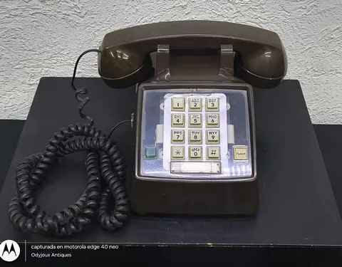 Teléfono Antiguo Vintage Rolm Chocolate Años 80s Funcionando Chocolate