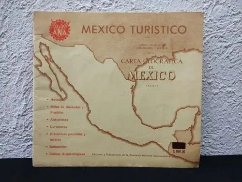Guía México Turístico Edit. Ana Año 1985 Carta Vintage Retro — Coleccionables vintage, años 80s