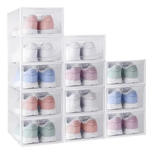 Magma Life Cajas Organizadoras De Plástico Para Zapatos 12pz Blanco