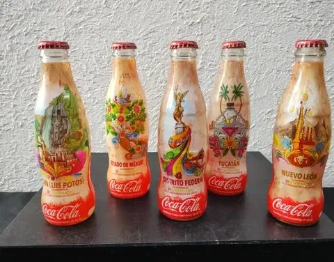 Lote Botellas Coca Cola Bicentenario 2010 Vacías 5-pack