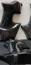 Exhibidor Cara Negra 12 Piezas Plástico Collar Arete Usado Negro — Coleccionables vintage (foto 5)
